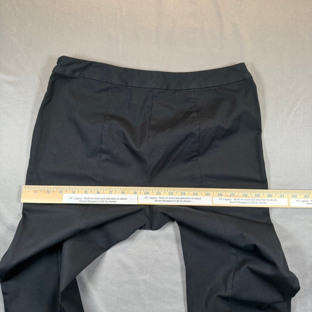 Gallia Moda Dress Pants Womens 8 Black Stretch‎ Seam Detail Slim Office Trousers - Picture 6 of 13